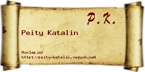 Peity Katalin névjegykártya